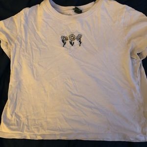 wild fable flower cropped tee